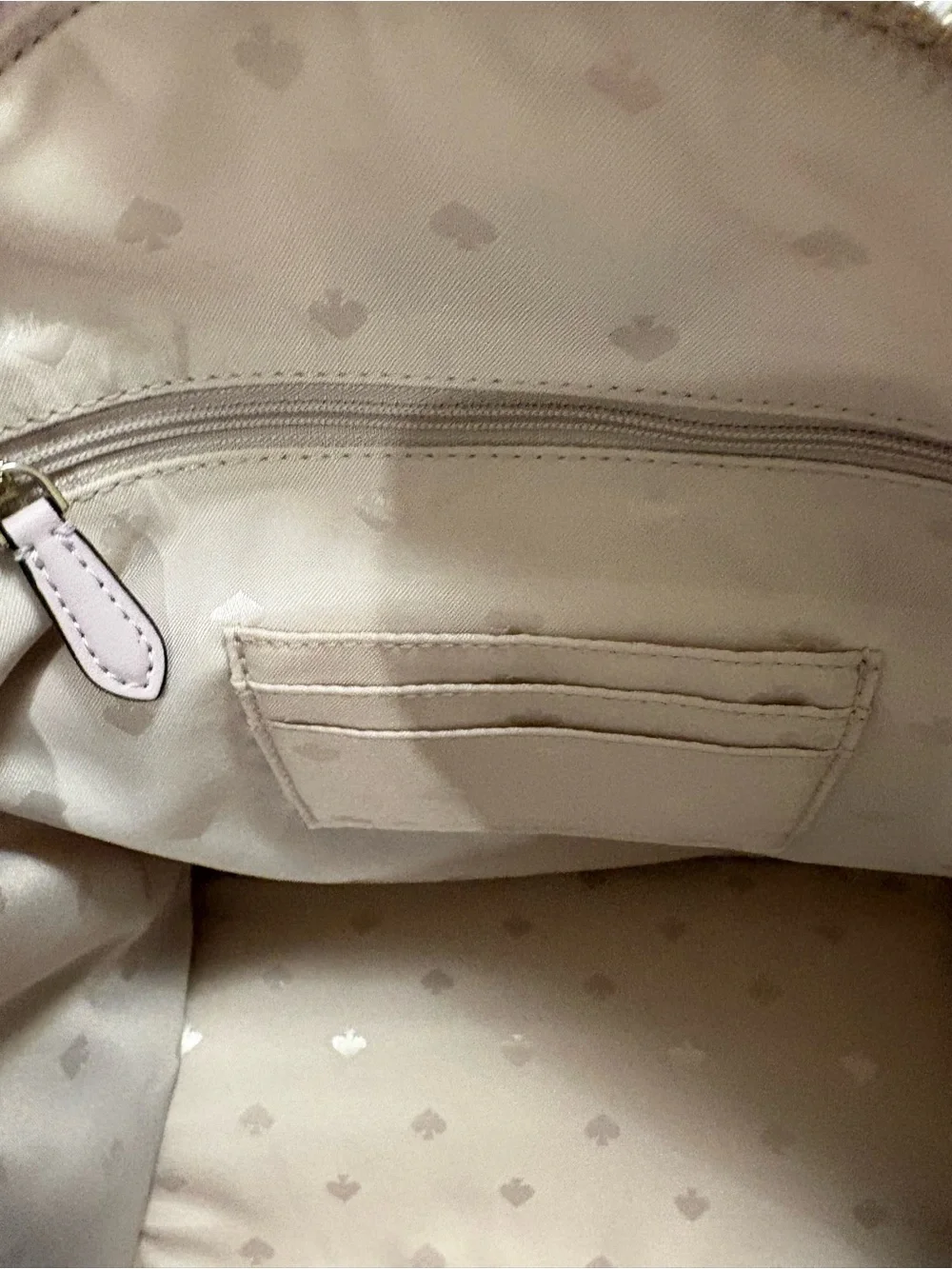 kate spade Pale Pink Nylon Mini Backpack with Gold Hardware